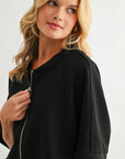 JOH | Katy Stretch Knit Crepe Zipper Jacket
