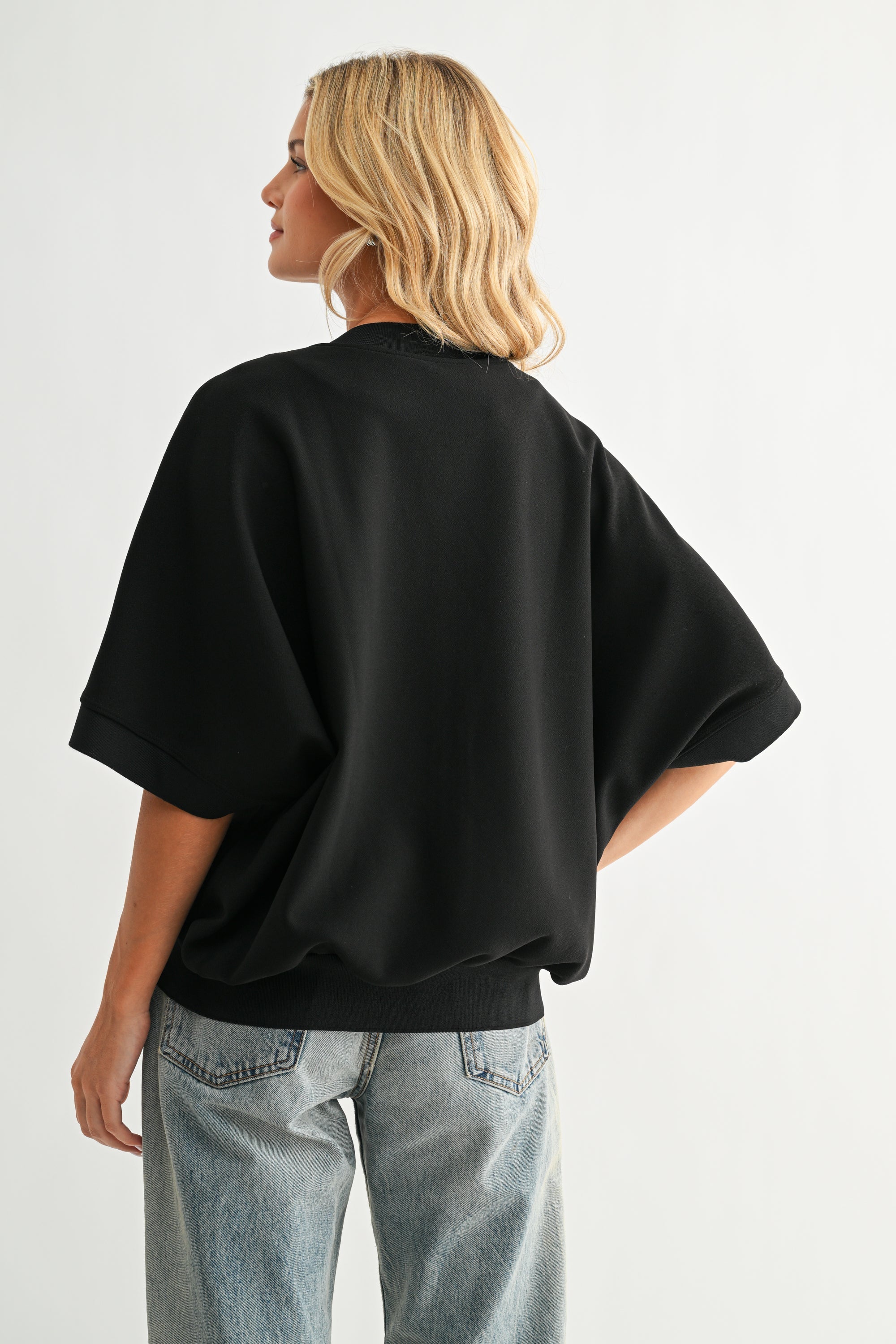 JOH | Katy Stretch Knit Crepe Zipper Jacket