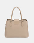 David Jones PU Leather Twist-Lock Tote Bag