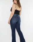 Kancan Full Size Mid Rise Slim Flare Jeans