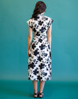 Quintessential Shadow Blossom Floral Midi Dress