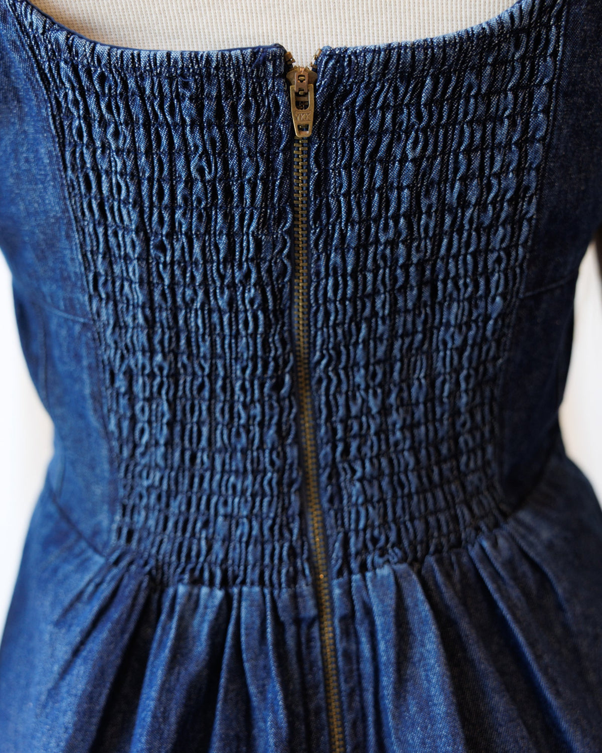 Best Ever Denim Maxi Dress – Smocked Back & Pockets