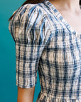 Oxford Blue Plaid Smocked Dress