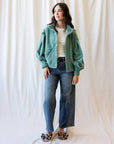 Tint Navy High-Rise Seam Detail Wide-Leg Jeans