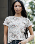 Go Floral Crew Neck Tee in Watercolor Rose