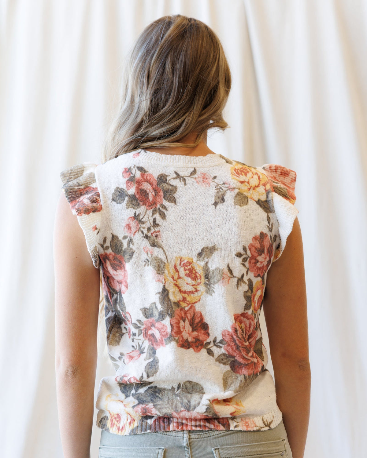 Good Call Cream Rose Floral Cardigan