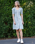 Oxford Blue Plaid Smocked Dress