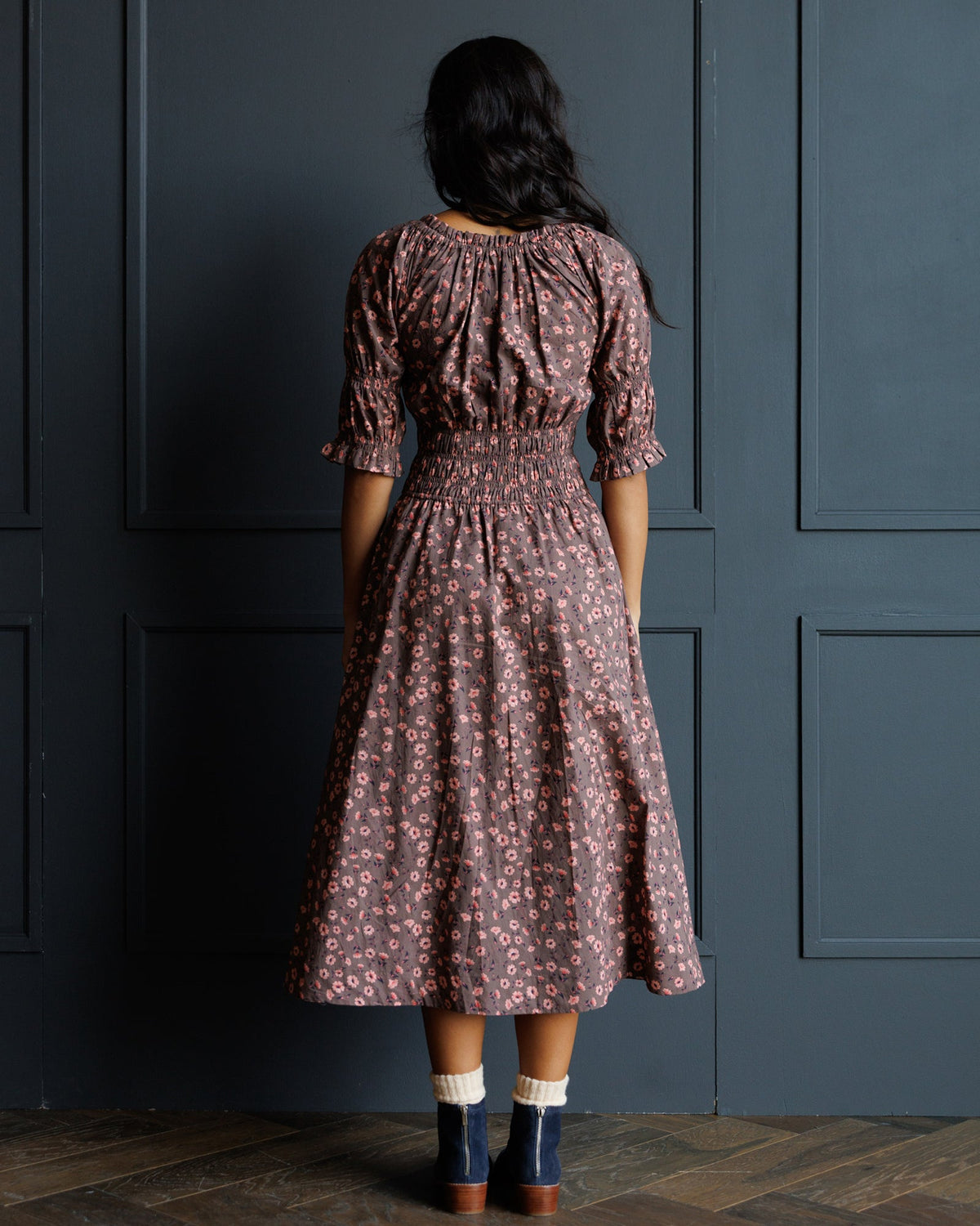 Long Way Home Floral Cotton Midi Dress