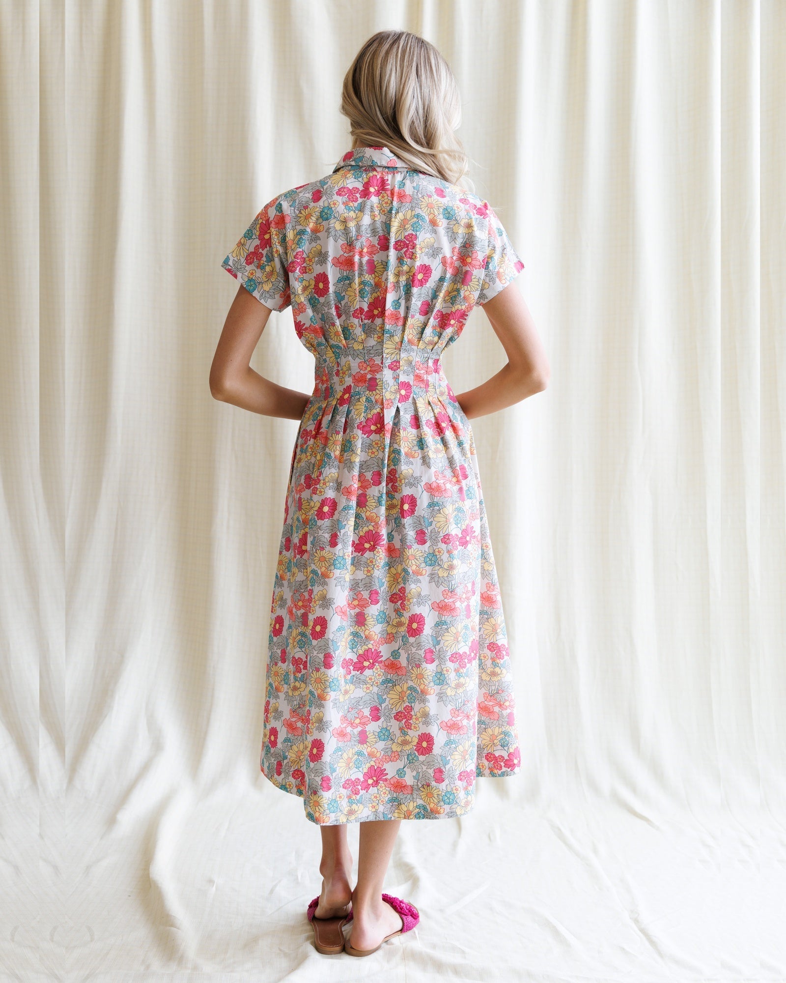 Romantic Pleated Shirtdress