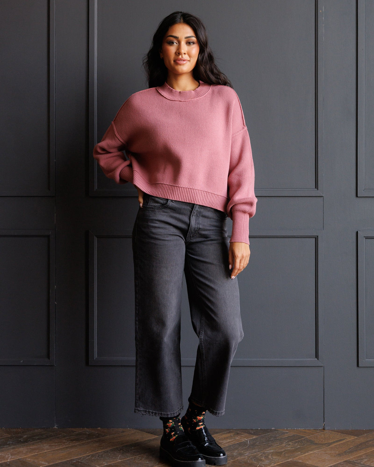 The Best Dusty Rose Crewneck Sweater