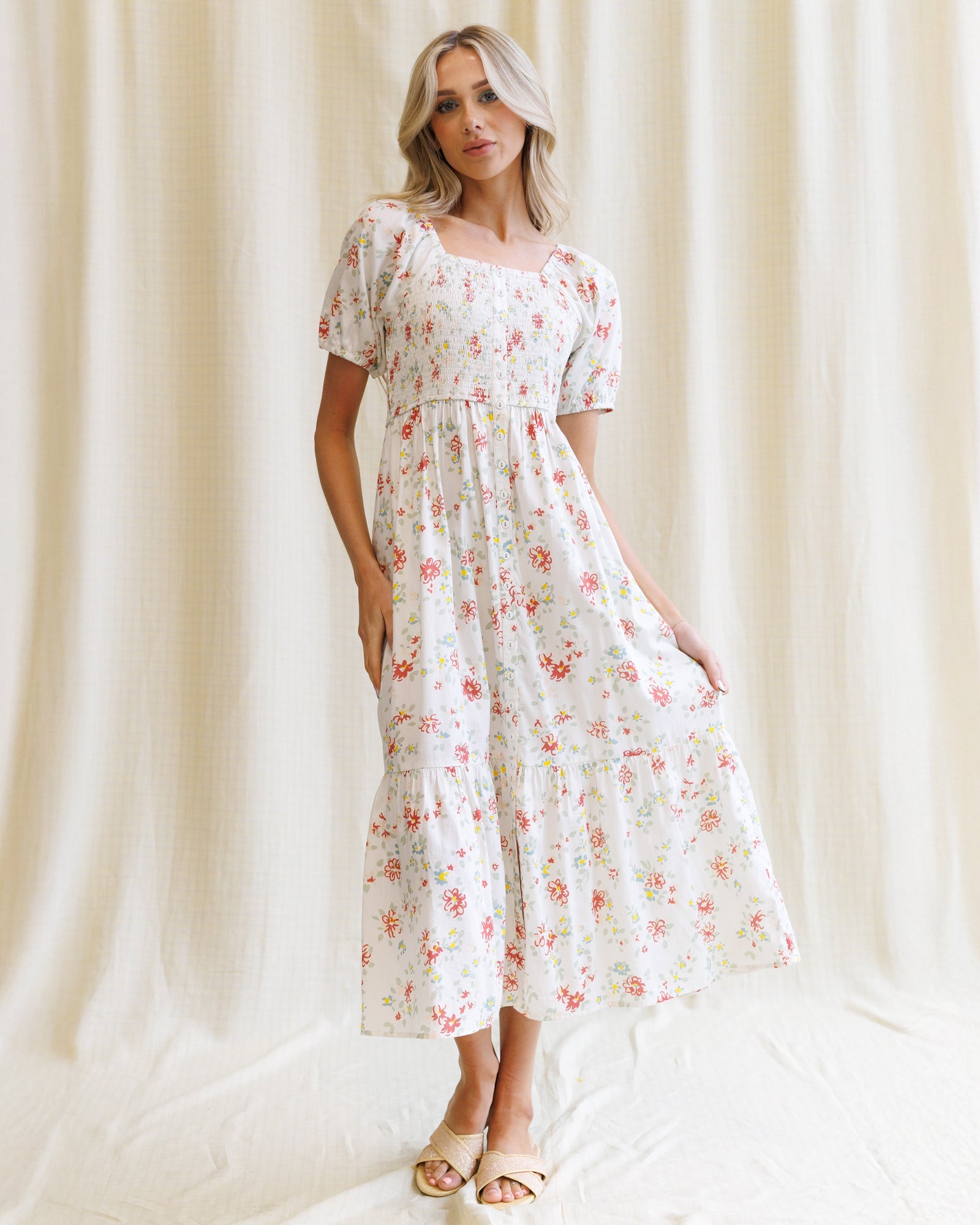 Romantic High Tea Midi Dress