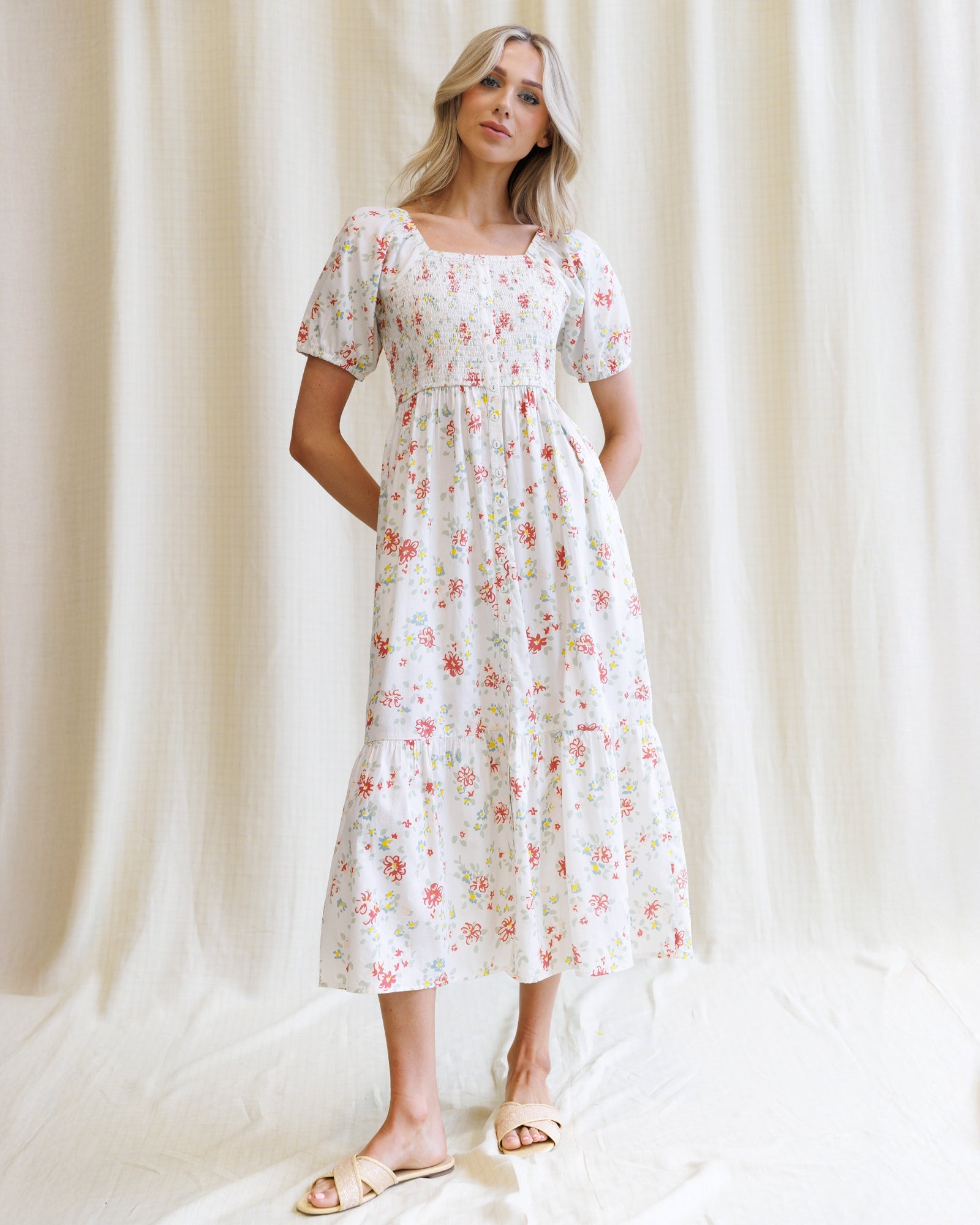 Romantic High Tea Midi Dress