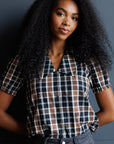 Classic Plaid Cotton Short Sleeve Button Down Shirt