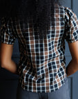 Classic Plaid Cotton Short Sleeve Button Down Shirt
