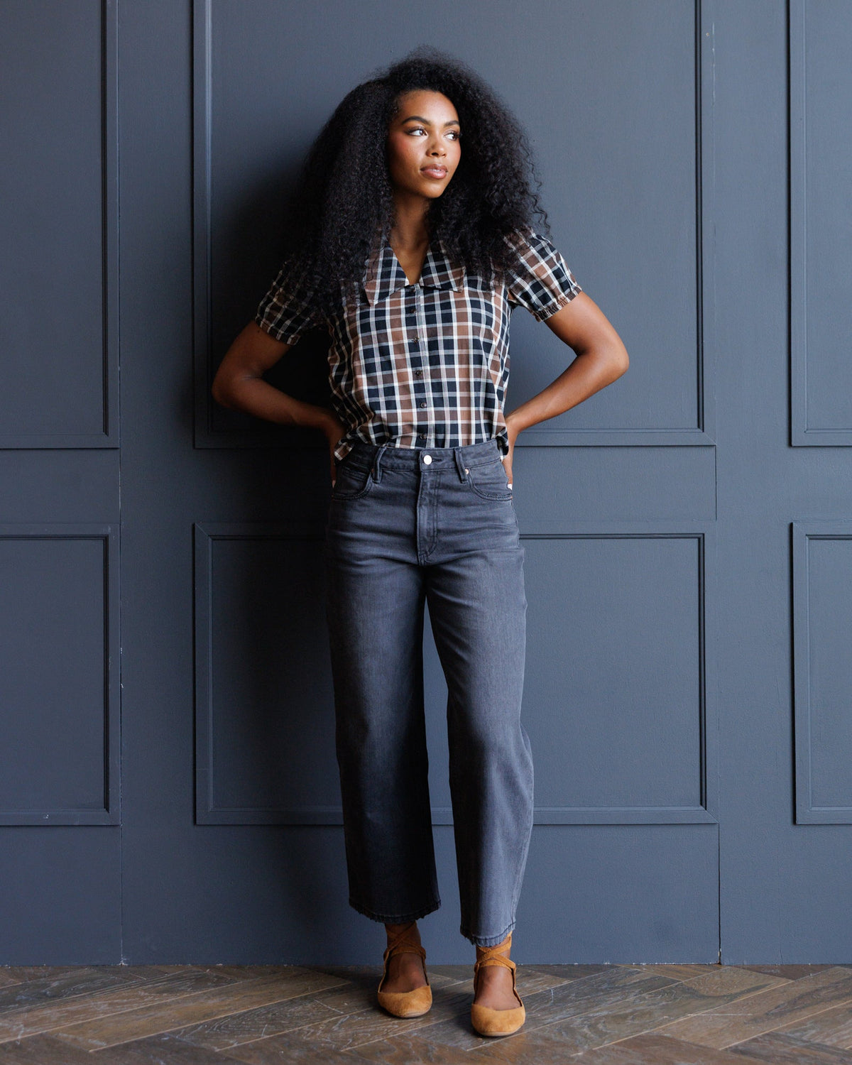 Classic Plaid Cotton Short Sleeve Button Down Shirt