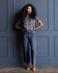 Classic Plaid Cotton Short Sleeve Button Down Shirt