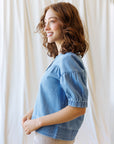 Portside Chambray Popover Top