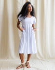 Countryside Purple Gingham Midi Dress