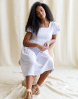 Countryside Purple Gingham Midi Dress