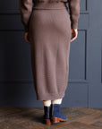 Carpe Diem Straight Midi Skirt in Coffee Quartz