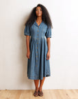 Orchard Puff Sleeve Denim Midi Dress