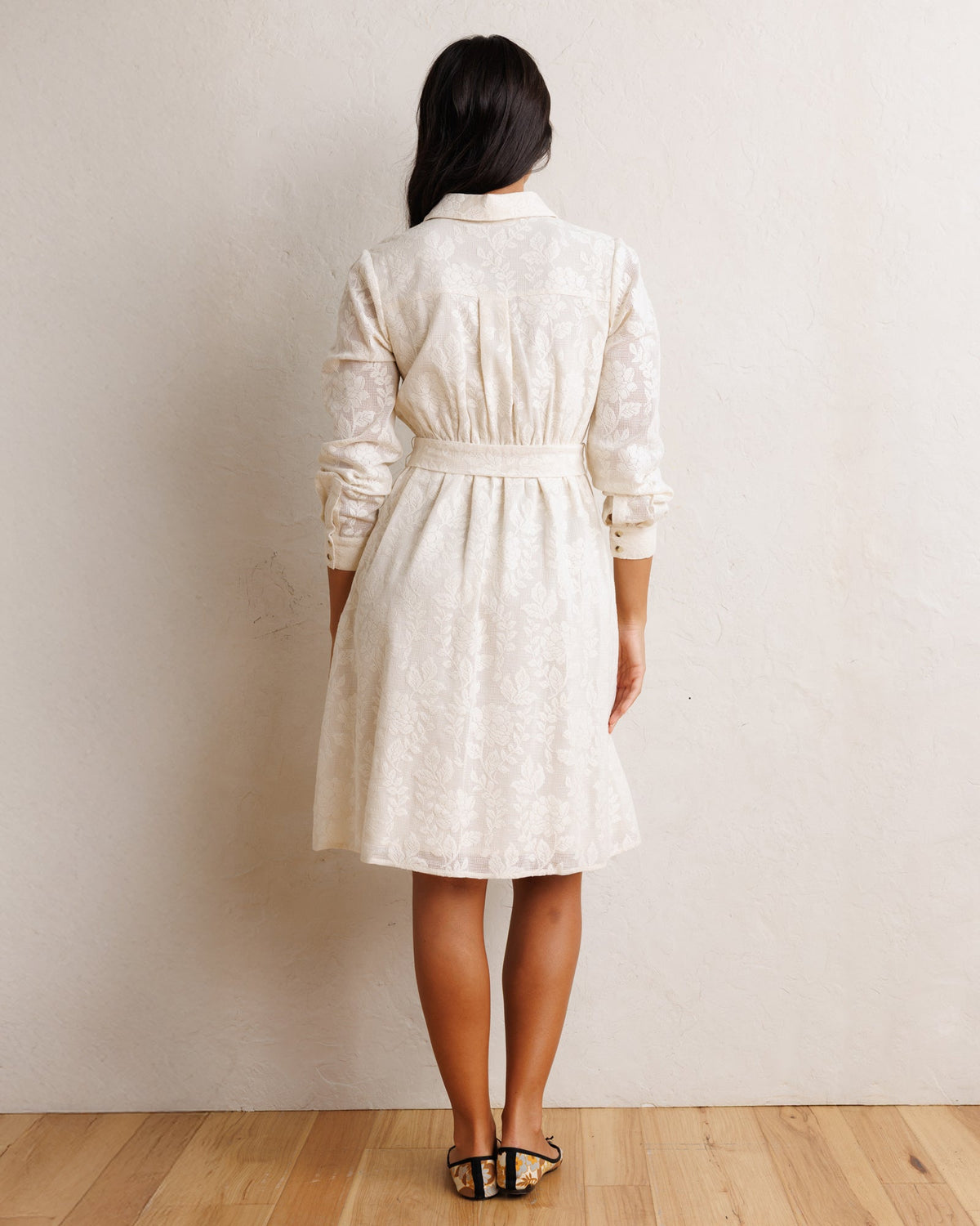 Downeast Vineyard Vibes Lace Shirt Dress