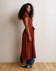 Sugar & Spice Puff Sleeve Maxi Dress
