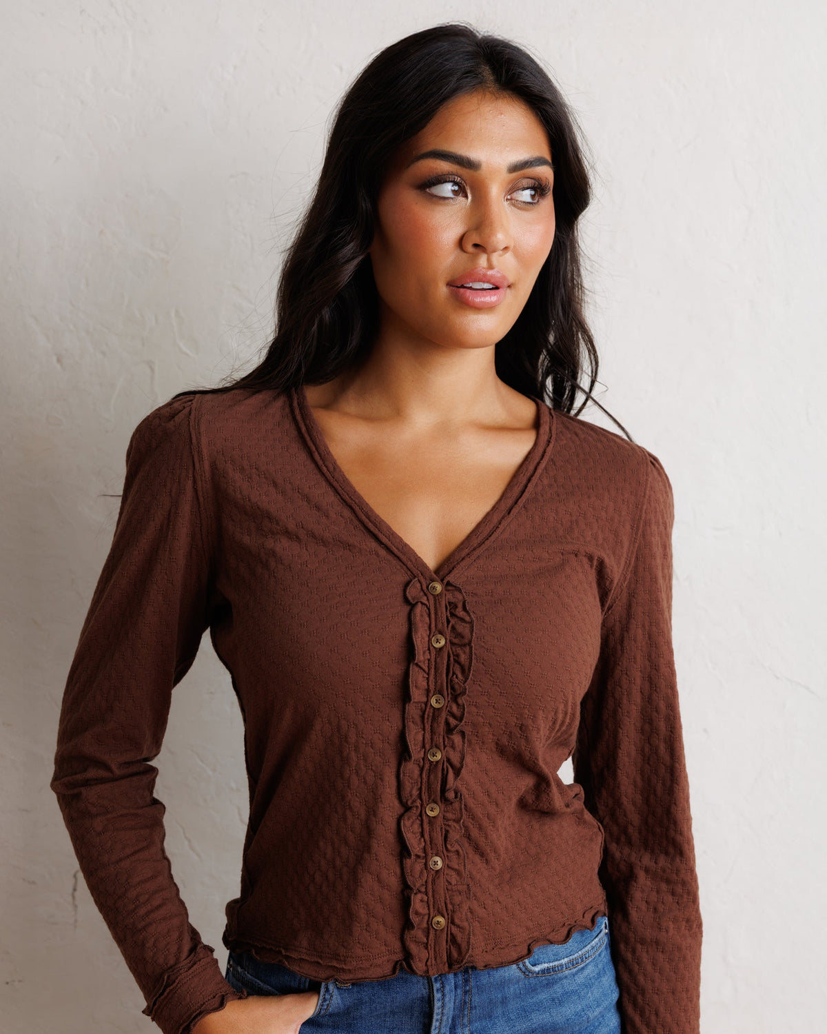 Carry On Ruffle Cardigan