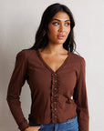 Carry On Ruffle Cardigan