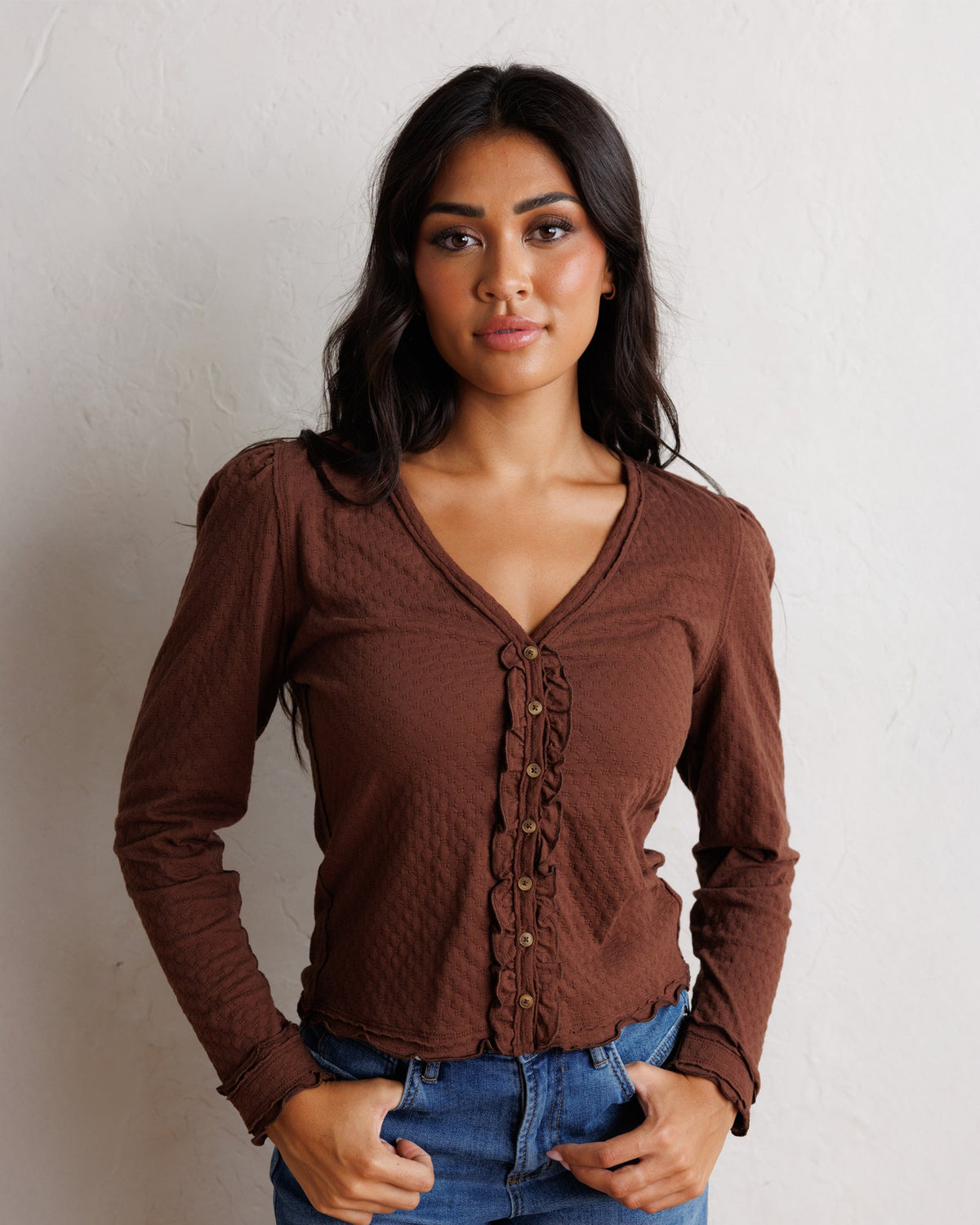 Carry On Ruffle Cardigan