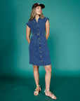Brocante Button-Front Denim Dress