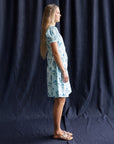 Bluebell Blue Floral A-Line Dress