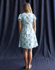 Bluebell Blue Floral A-Line Dress