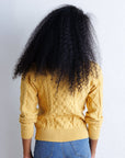Glow On Cable Knit Sweater in Fall Leaf