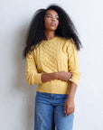 Glow On Cable Knit Sweater in Fall Leaf