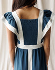Block Party Slate Blue Tiered Maxi Dress