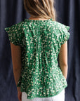 Glow Ahead Green Floral Peplum Blouse