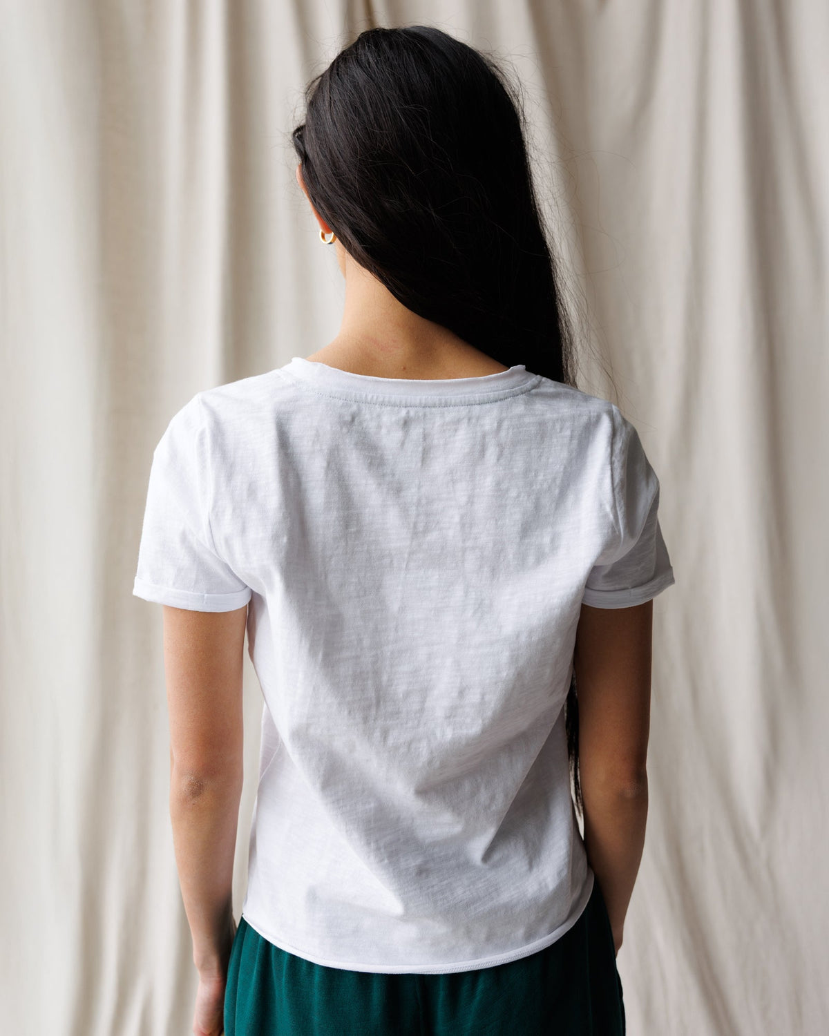Sunflower Fields Embroidered V-Neck Tee