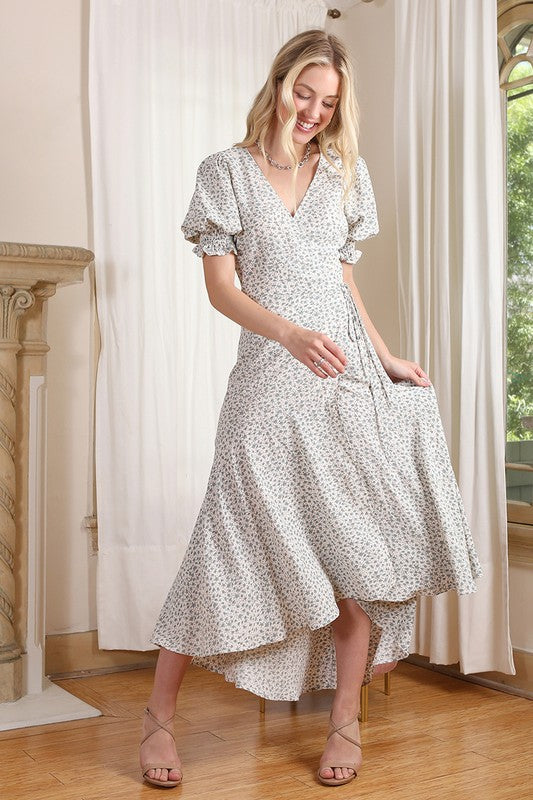 Lilous Short Sleeve Wrap Dress - Online Only