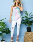 e Luna Tie Dye Thermal Camisole Top