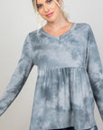 e Luna PLUS Cloud Tie Dye Babydoll Top