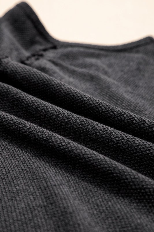 Solid Frilled Ruffle Tiered Tank Top