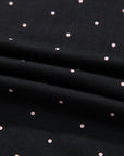 Black Polka Dot Button-Front Pajama Set