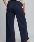 Umgee Drawstring Wide Leg Pants with Pockets