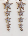 Five Stars Dangle Down Earrings