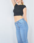 Artemis Vintage | Lauren Mid Rise Capri with Frayed Hem Jeans - My Pampered Life Seattle
