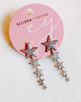 Five Stars Dangle Down Earrings