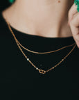 Parker Oval Pendant Layered Necklace