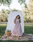 Greta Maxi Dress in Floral Pink