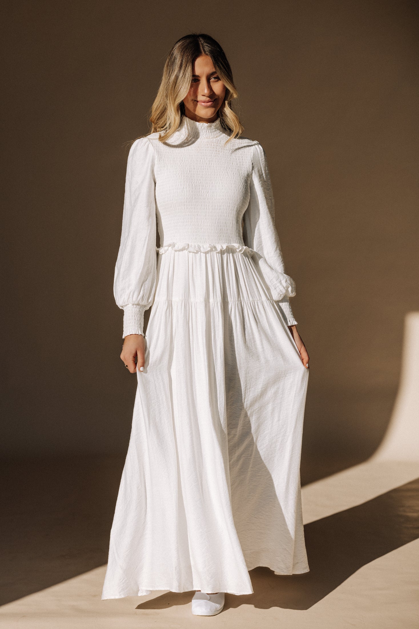 Kayla LDS Temple Dress | Modest White Temple Dress XL